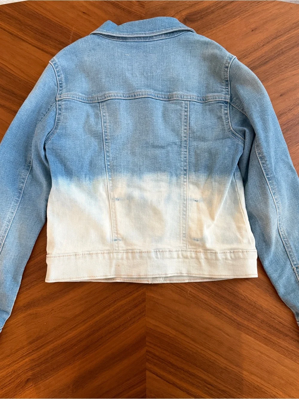 Old Navy Girls' Blue to Cream Ombre Denim Jacket